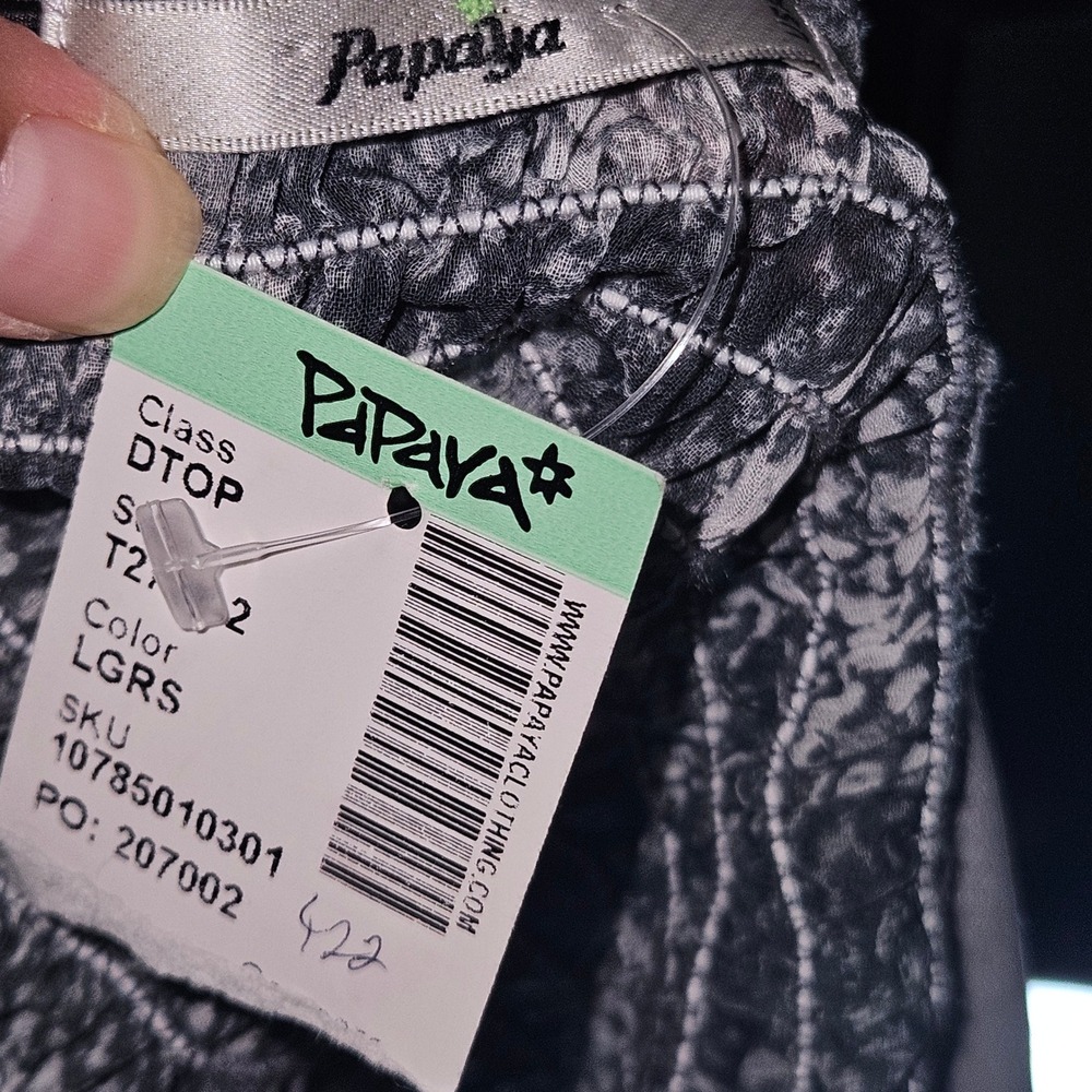 Papaya Snake Print Halter Top Flower Accent - Picture 4 of 5